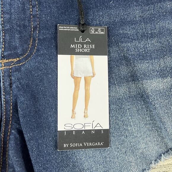 Sofia Jeans by Sofia Vergara Easy Denim Jean Shorts Destruc Hem Plus size 18 - Picture 3 of 10